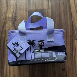 Trader Joe's Mini Insulated Tote Bag Bundle Lavender New With Tag